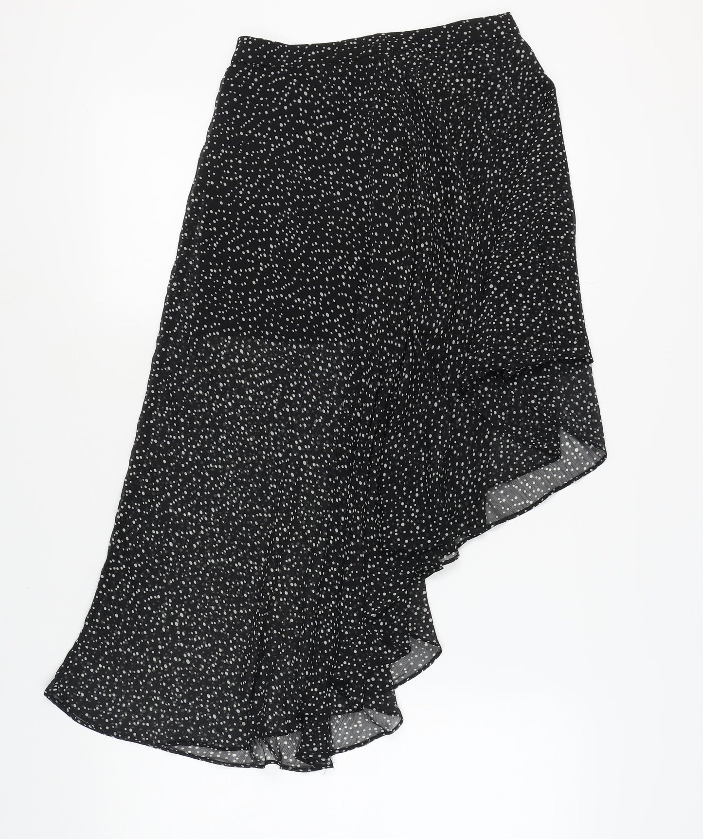 Forever 21 Women's Black Midi Asymmetric Skirt, Size S