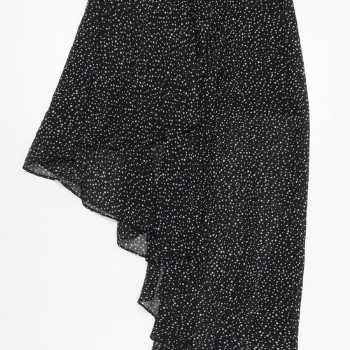 Forever 21 Women's Black Midi Asymmetric Skirt, Size S