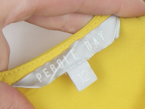 Pebble Bay Women’s Yellow Blouse, Size 12