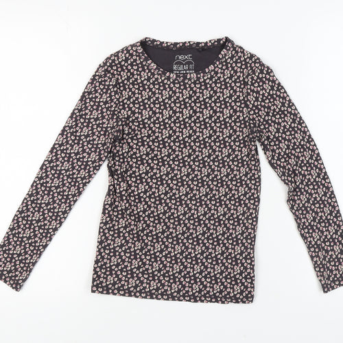 Next Girls Multicoloured Floral Long Sleeve Top, Size 11 Years