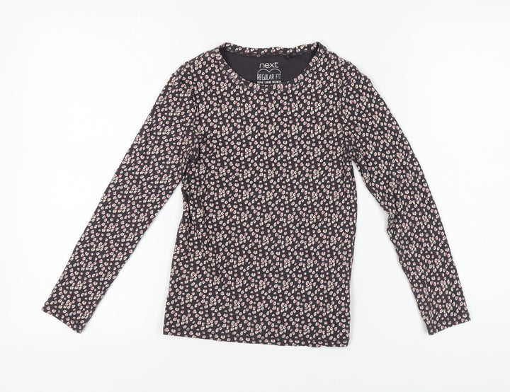 Next Girls Multicoloured Floral Long Sleeve Top, Size 11 Years