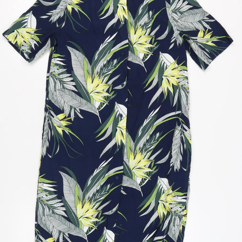 Warehouse Women's Multicoloured Floral Shirt Dress Size 10