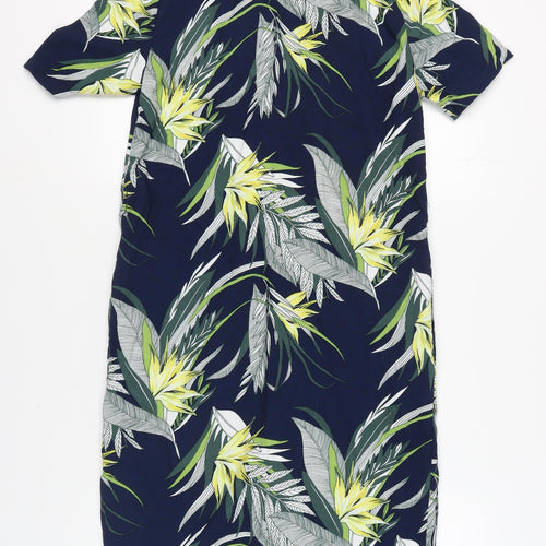Warehouse Women's Multicoloured Floral Shirt Dress Size 10