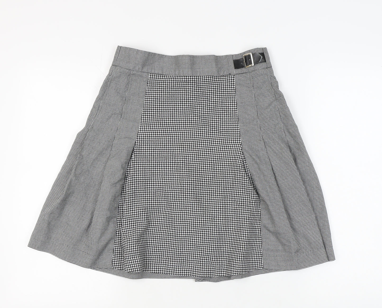 Marks and Spencer Women's Black Houndstooth Skirt Size 12