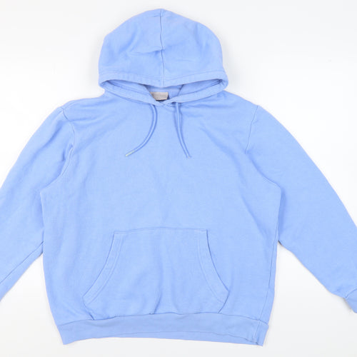 Light & Shade Blue Hoodie Unisex Large Cotton Blend