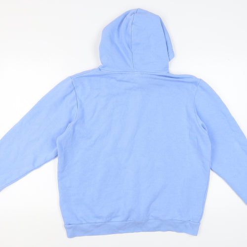 Light & Shade Blue Hoodie Unisex Large Cotton Blend