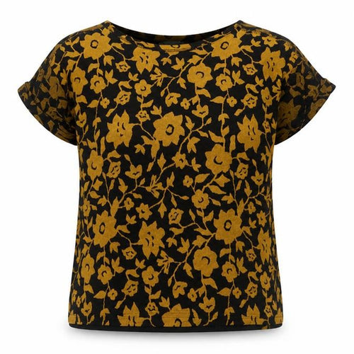 Miss Selfridge Women's Black Floral T-Shirt Size 6