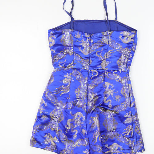 Missguided Women's Blue Playsuit Size 10 - Party Ready