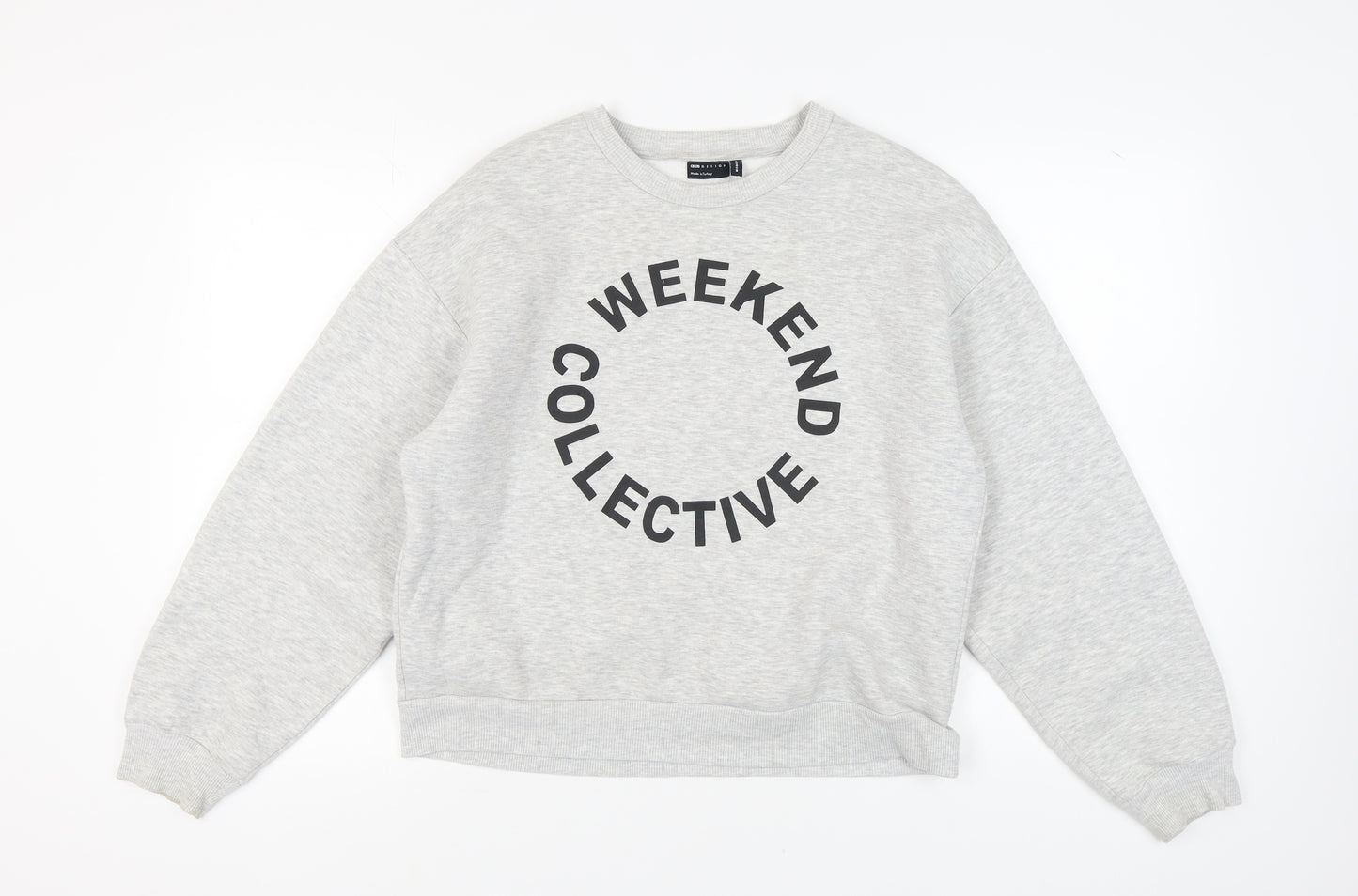 ASOS Design Women's Grey Pullover Sweatshirt Size 8