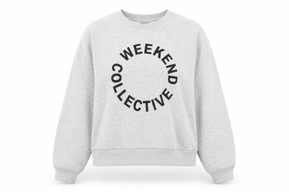 Front view of ASOS Design Women's Grey Pullover Sweatshirt, size 8