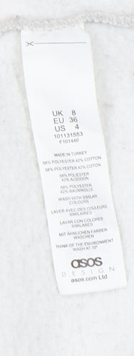 ASOS Design Women's Grey Pullover Sweatshirt Size 8