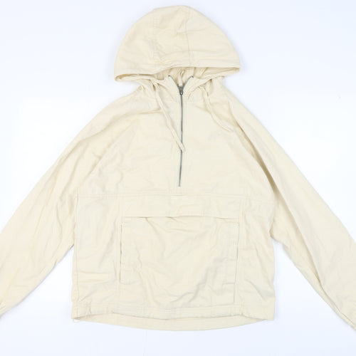 Pull & Bear Men's Beige Anorak Jacket, S, Hooded