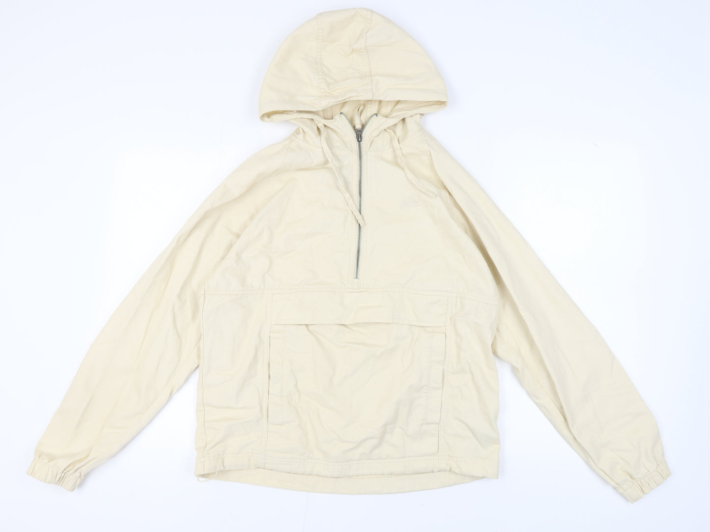 Pull & Bear Men's Beige Anorak Jacket, S, Hooded