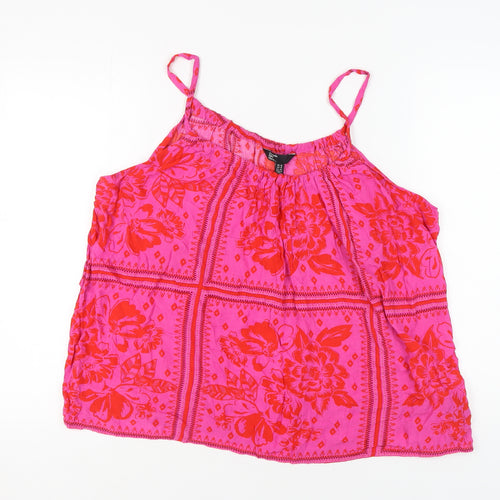 Friends Like These Women's Pink Floral Camisole Tank Size 16