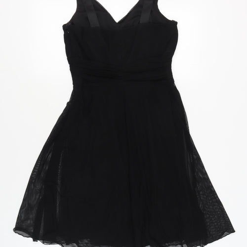 Next Women's Black A-Line Dress, Size 12, Knee Length