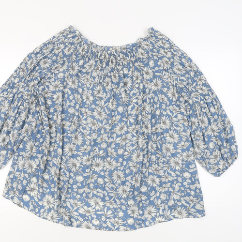 Klass Women’s Blue Floral Tunic Blouse Size 16