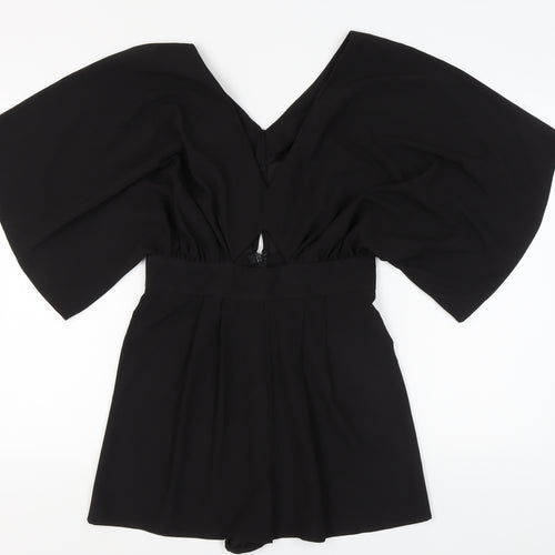 ASOS Black Women's Playsuit, V-Neck, Size M