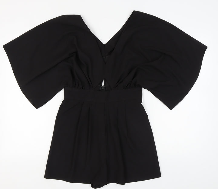 ASOS Black Women's Playsuit, V-Neck, Size M