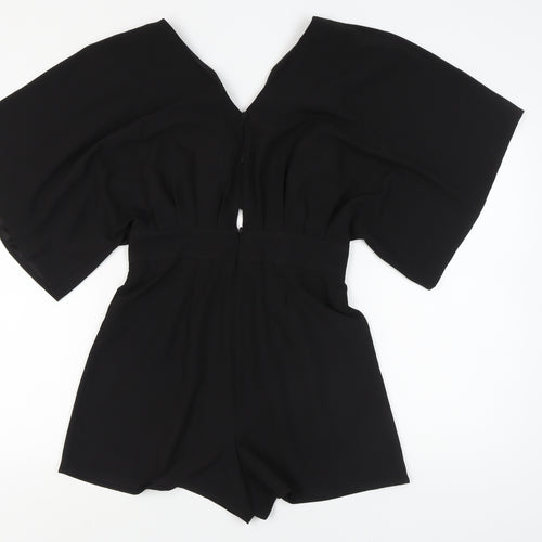 ASOS Black Women's Playsuit, V-Neck, Size M