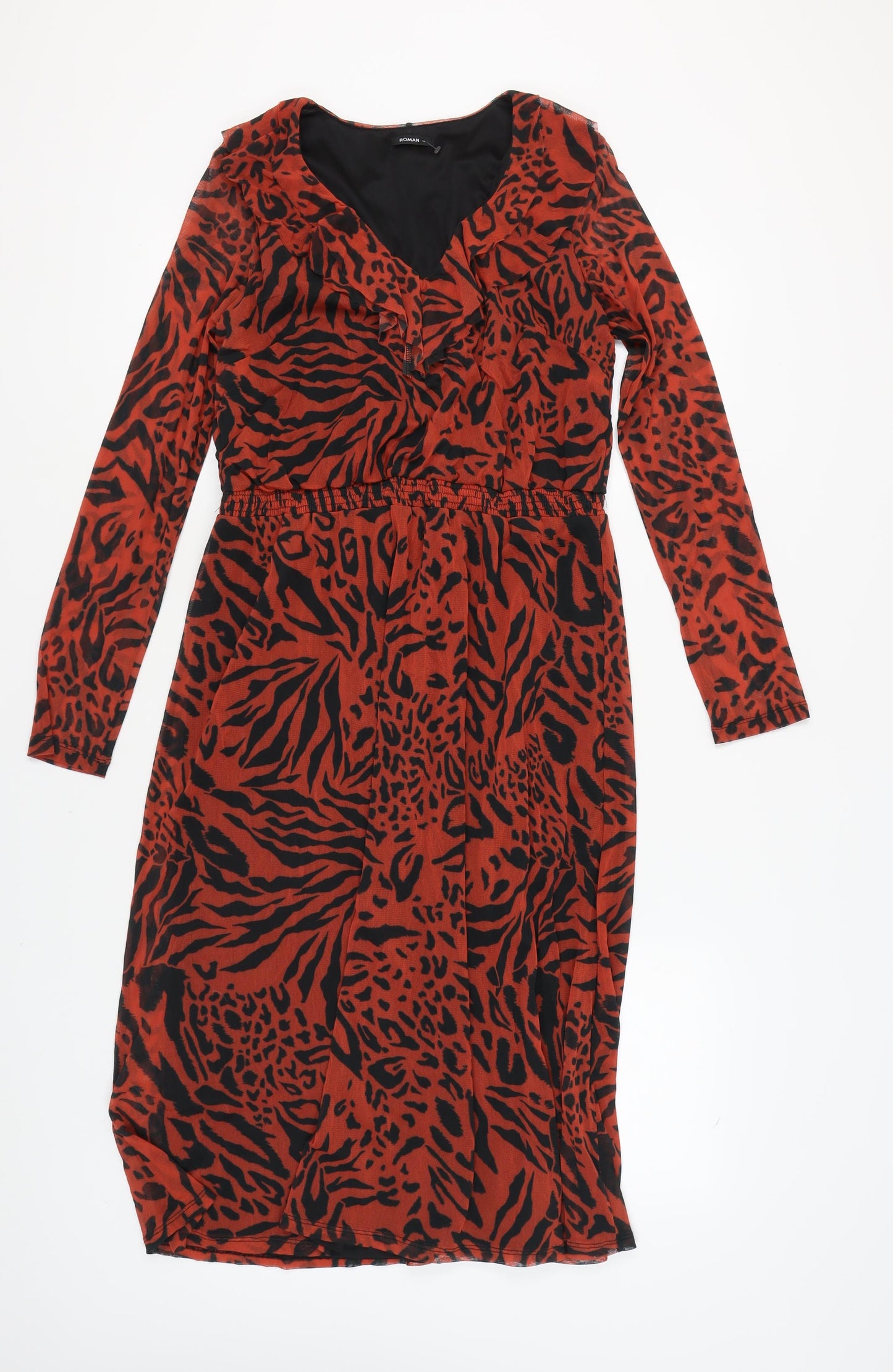 Roman Women's Multicoloured Wrap Dress - Size 14
