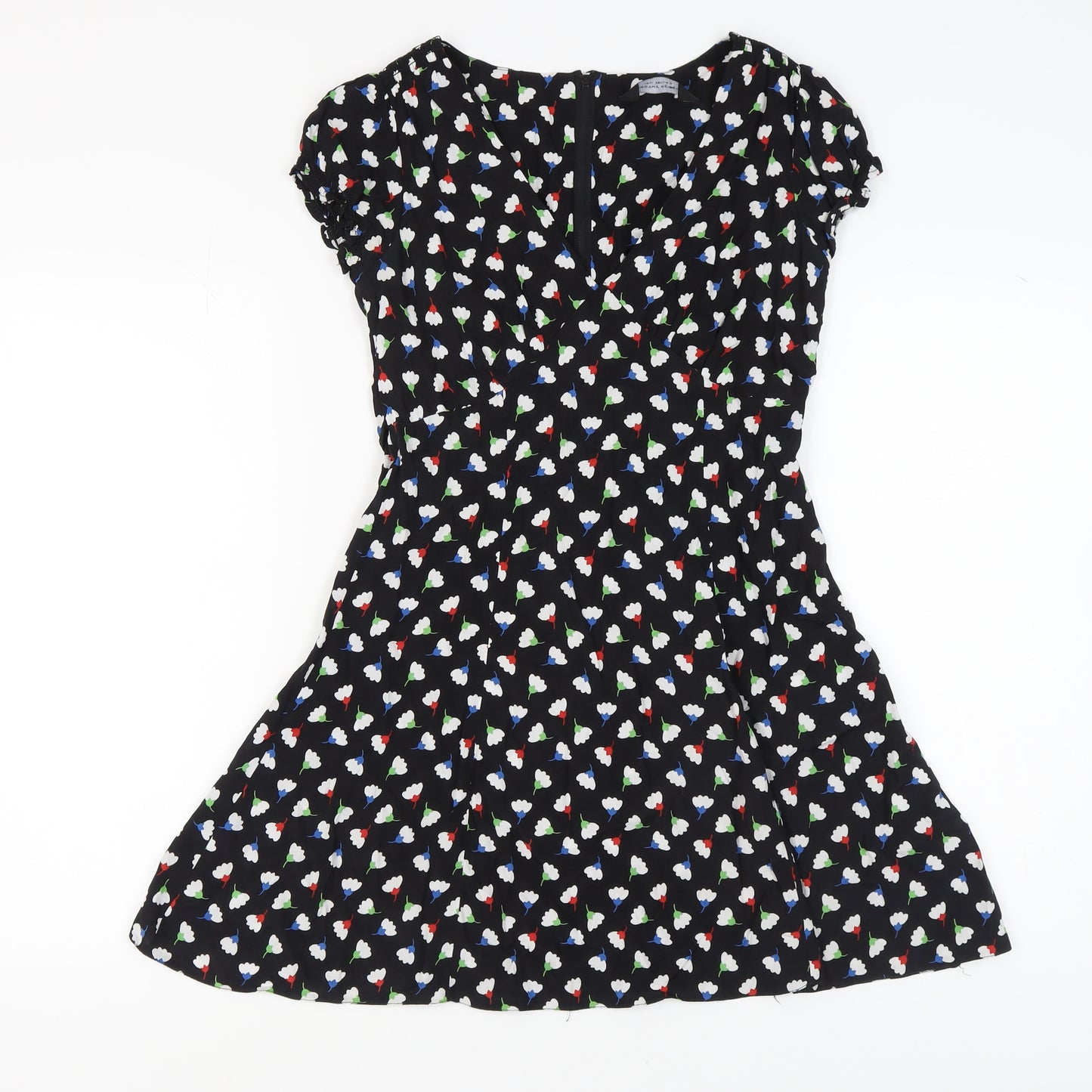 Dorothy Perkins Women's Black Floral Dress Size 10