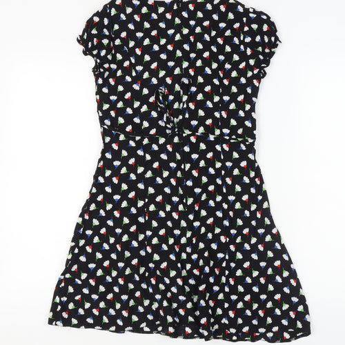 Dorothy Perkins Women's Black Floral Dress Size 10