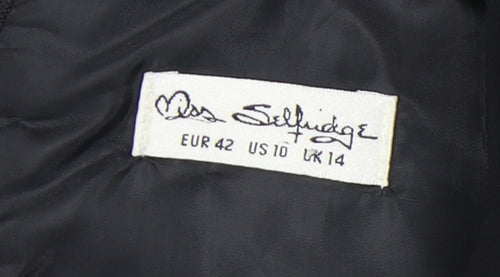 Miss Selfridge A-Line Black & White Dress, Size 14