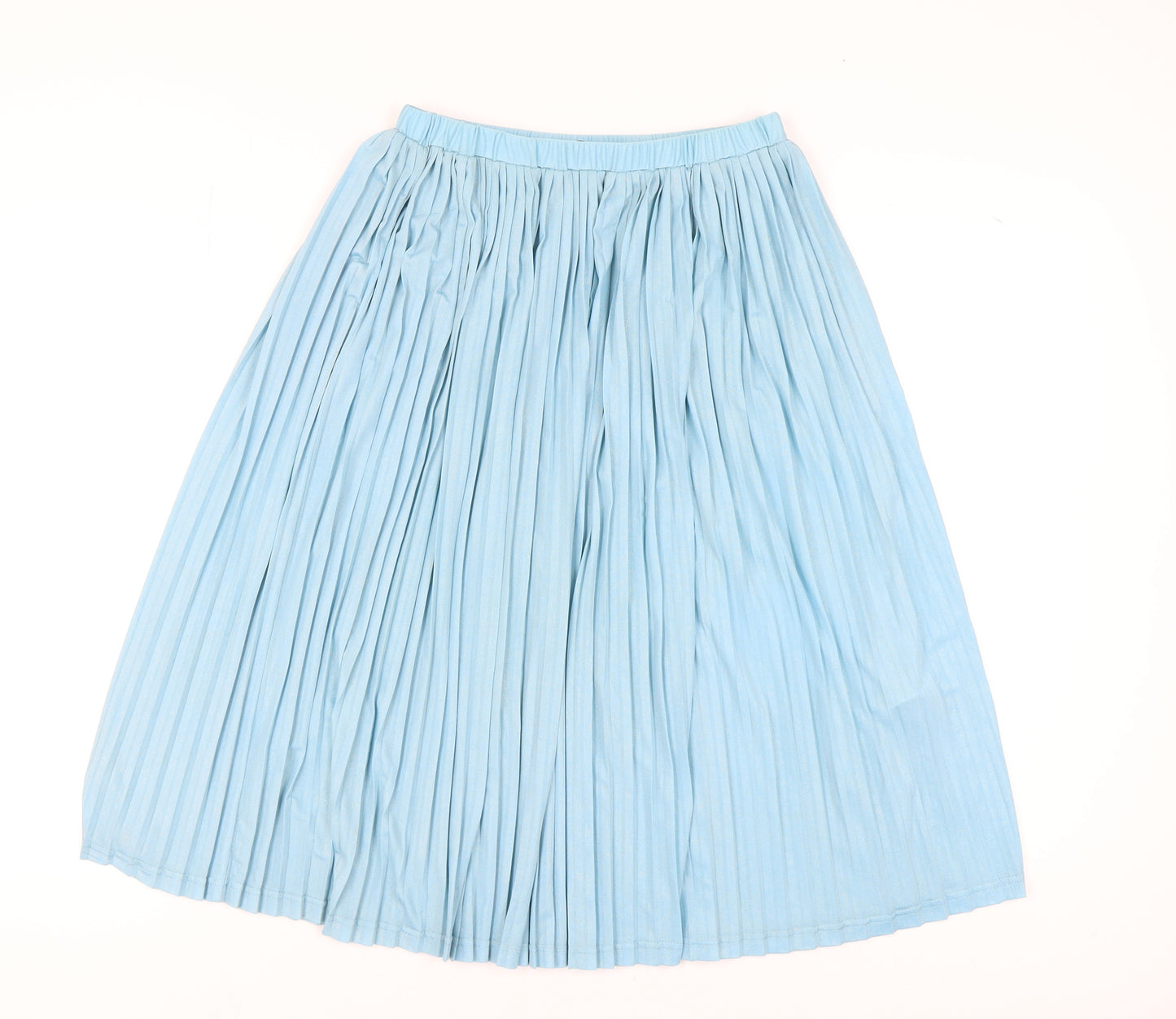 Missguided Women's Blue Midi Pleated Skirt Size 10