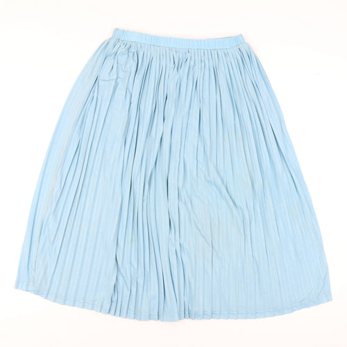 Missguided Women's Blue Midi Pleated Skirt Size 10