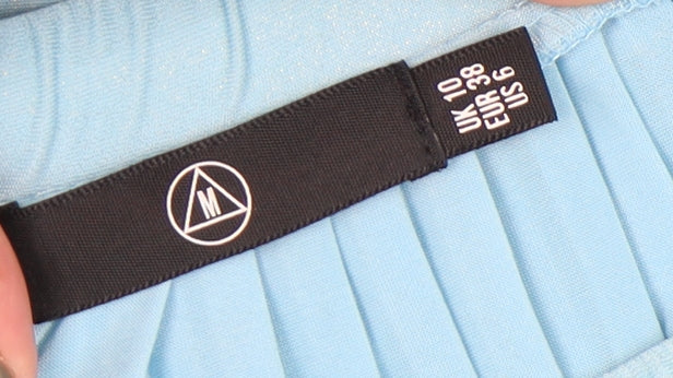 Missguided Women's Blue Midi Pleated Skirt Size 10