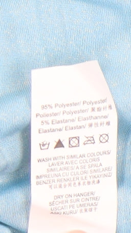 Missguided Women's Blue Midi Pleated Skirt Size 10