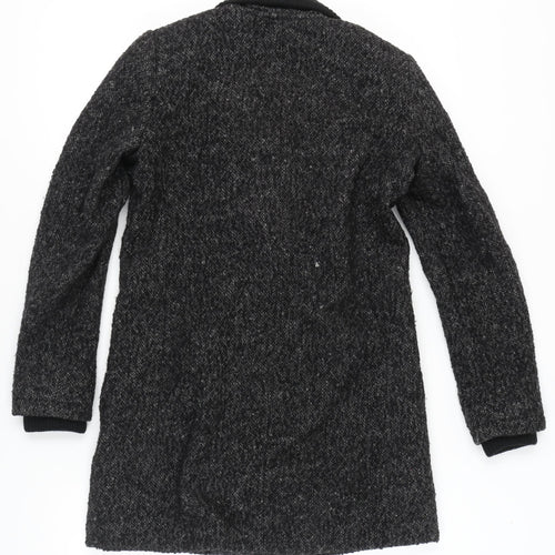 Mango Women's Black Pea Coat Size S - Stylish Business Wear
