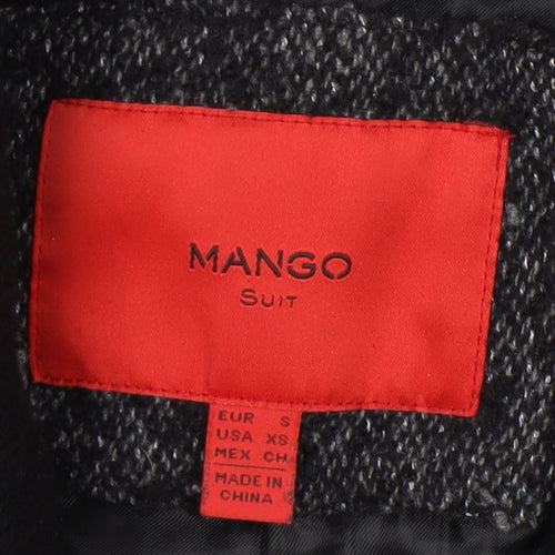 Mango Women's Black Pea Coat Size S - Stylish Business Wear