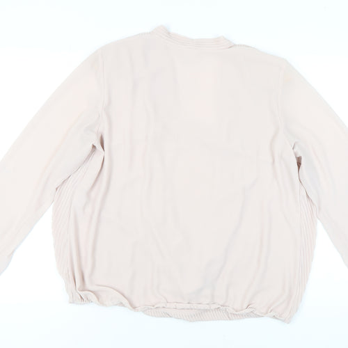MADELEINE Women's Beige Wrap Blouse in Size 18