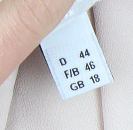 MADELEINE Women's Beige Wrap Blouse in Size 18