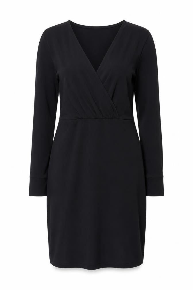 H&M Black Wrap Dress for Women, Size S - Party/Cocktail
