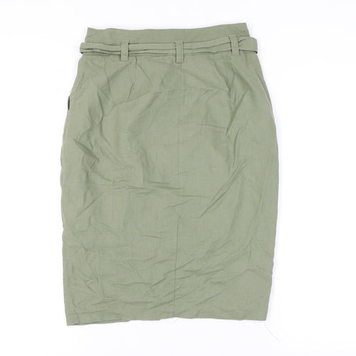 New Look Women's Green Pencil Skirt Size 8