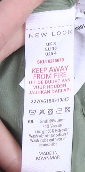 New Look Women's Green Pencil Skirt Size 8