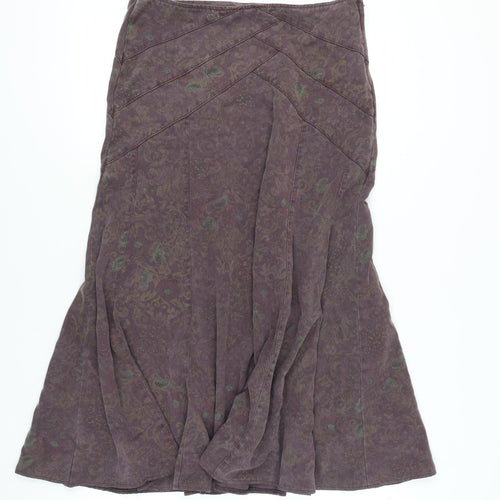 Marks & Spencer Women's Purple Floral Skirt Size 14