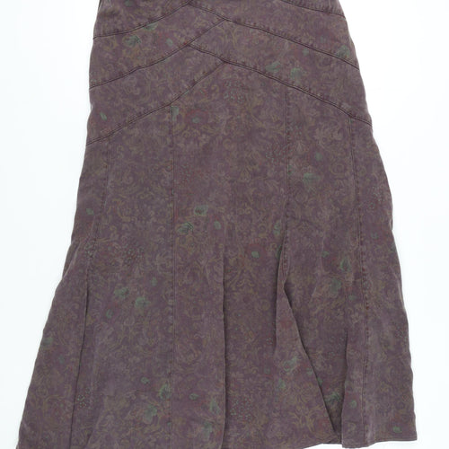 Marks & Spencer Women's Purple Floral Skirt Size 14