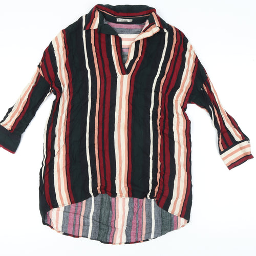Stradivarius Women's Multicoloured Striped Blouse, Size S