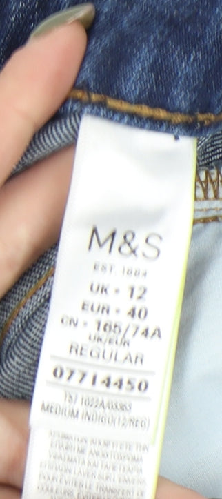 Marks and Spencer Women's Blue Straight Jeans Size 12