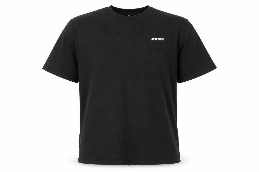 Front view of boohooMAN Black Crew Neck T-Shirt Men, size S