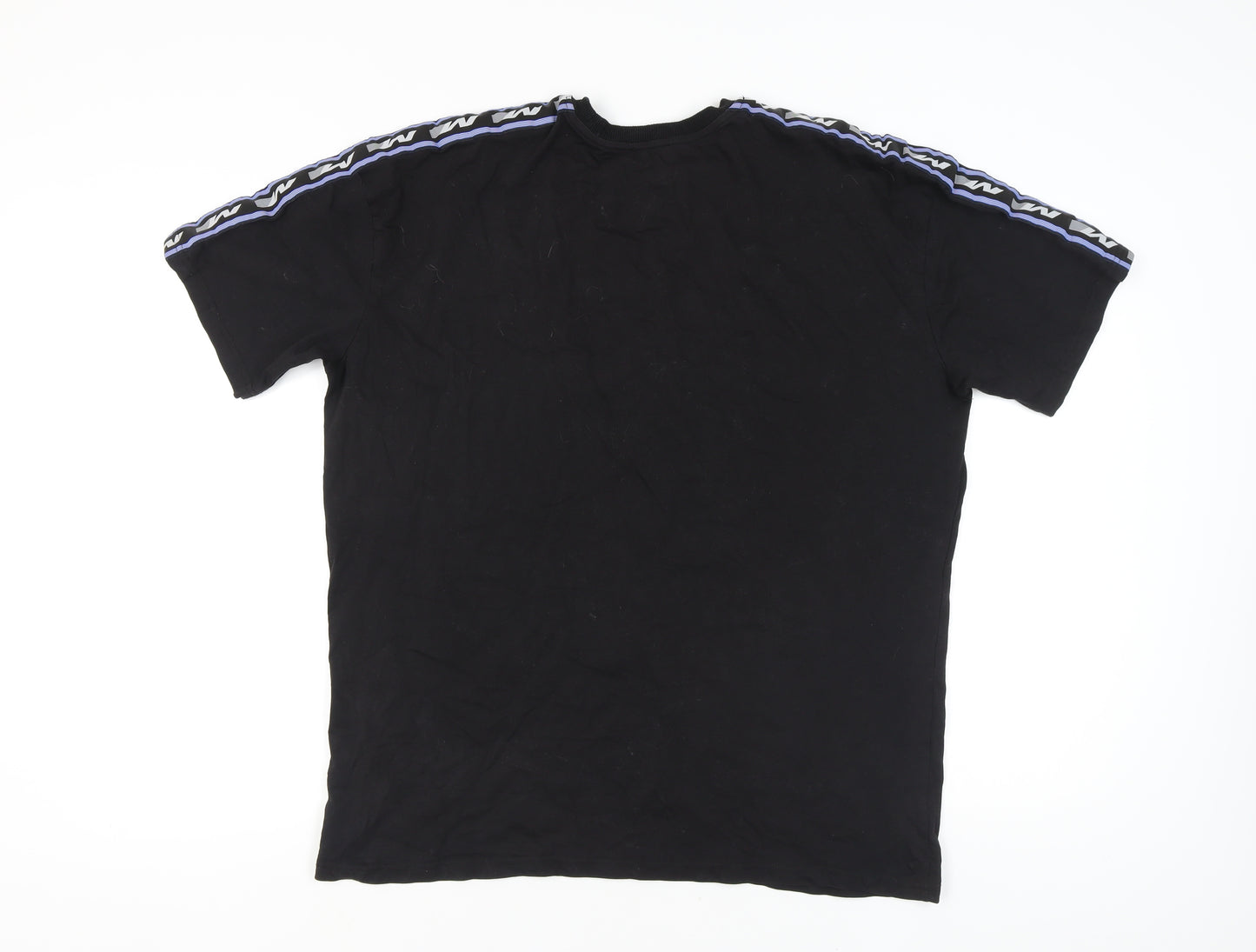 boohooMAN Black Crew Neck T-Shirt Men Size S
