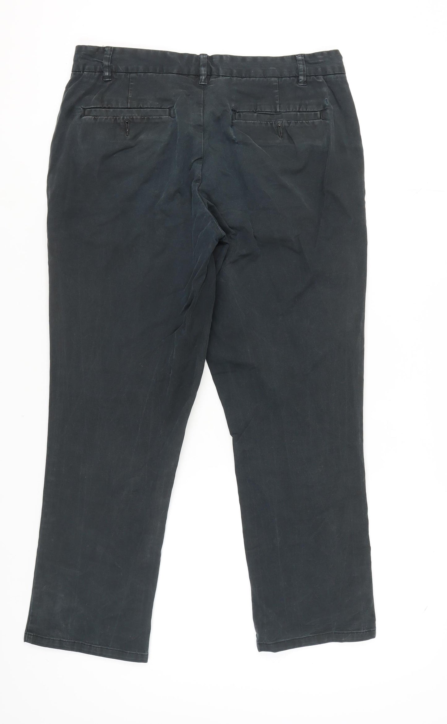 UNBIAS Men's Black Chino Trousers 34S Straight Fit