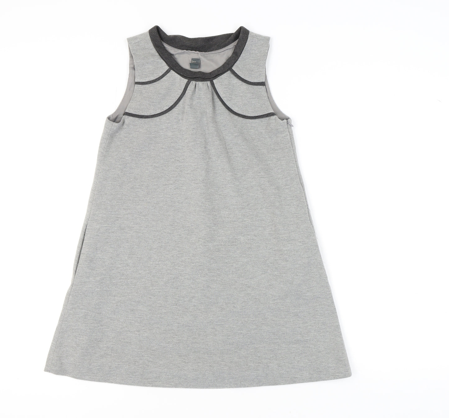 Zara Girls Grey Shift Dress Sleeveless 11-12 Years