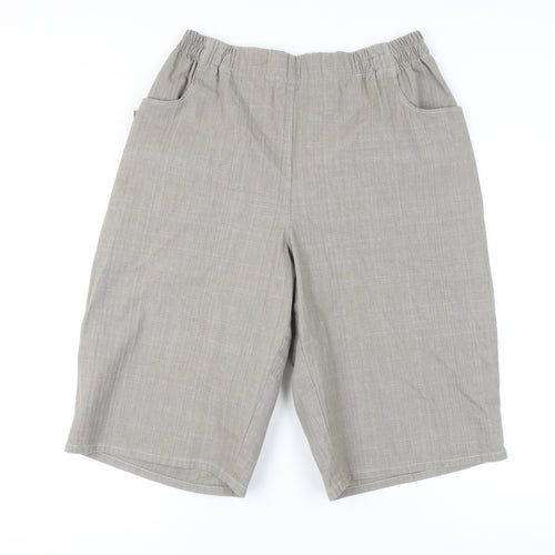 LauRie Grey Women's M Shorts, Cotton Blend, Casual Wear