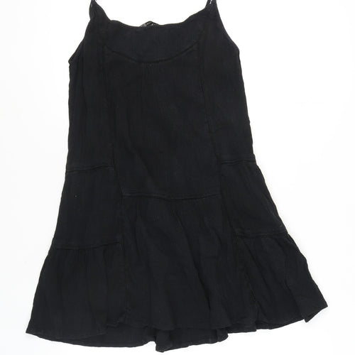 Zara Basic Women's Black Slip Dress - Size 12