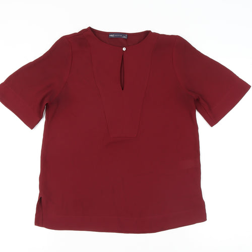 Marks and Spencer Women's Red Top, Size 8