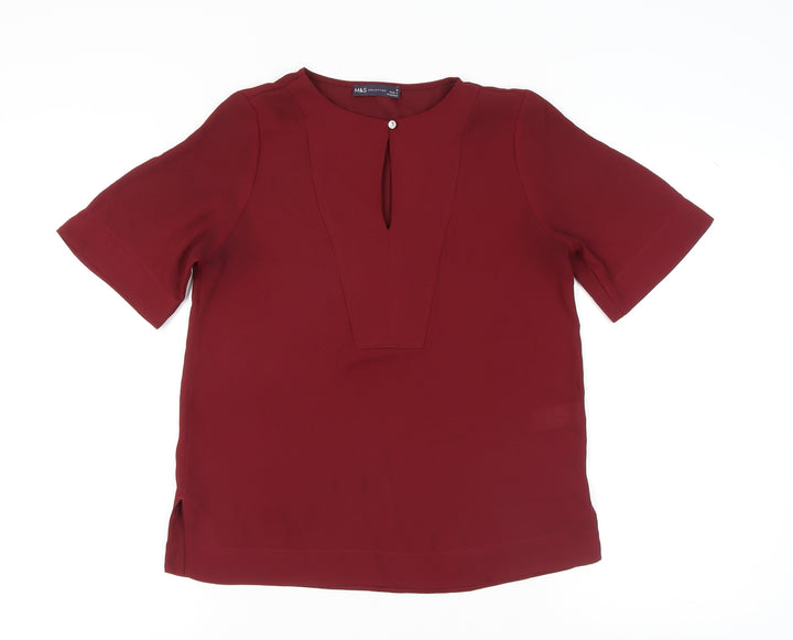 Marks and Spencer Women's Red Top, Size 8
